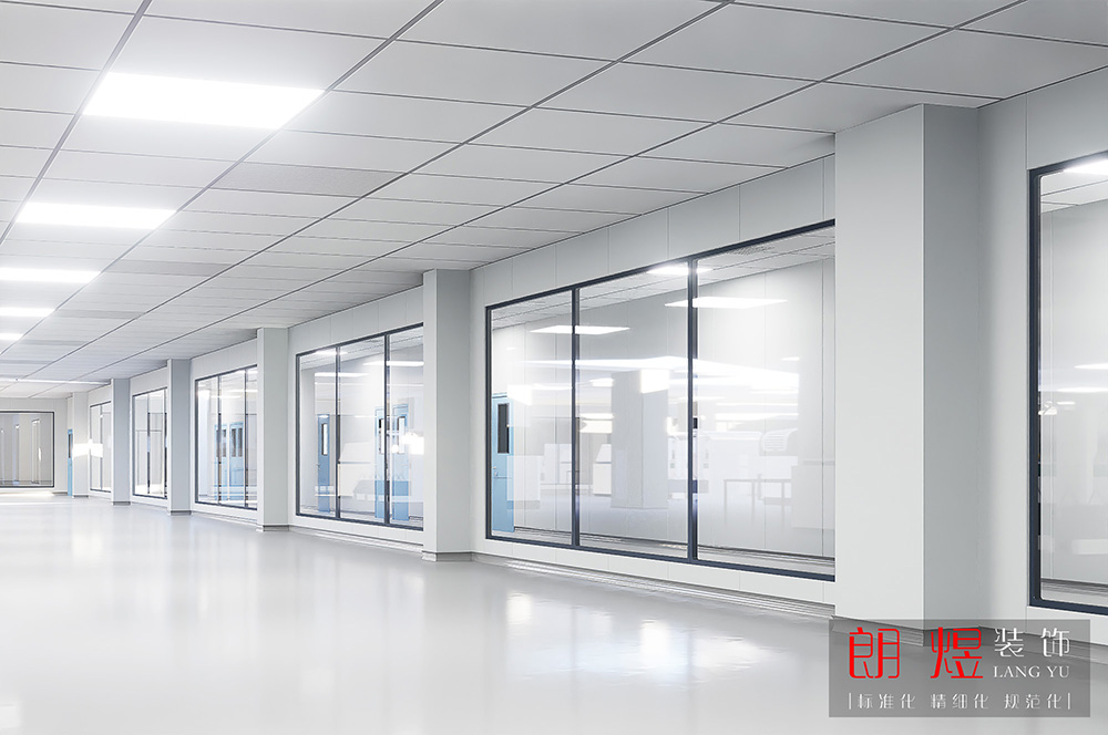 3000平電子車間無塵廠房裝修效果圖