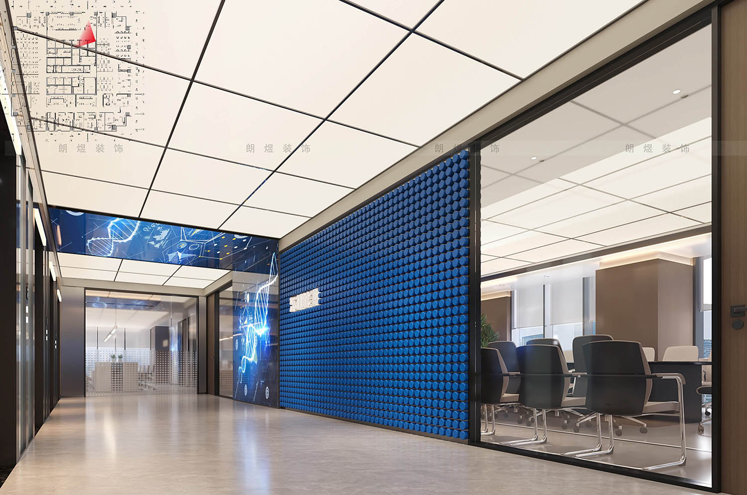 辦公室logo形象墻裝修效果圖/1