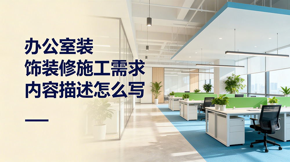辦公室裝飾裝修施工需求內容描述怎么寫?