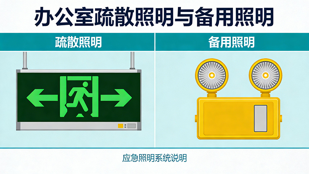 辦公室疏散照明與備用照明說(shuō)明